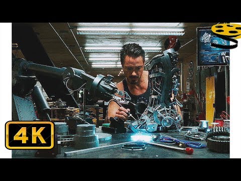 Видео: Тони Старк создаёт Костюм Mark 2 | Железный человек (2008) HD