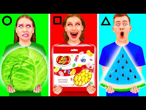 Видео: Геометрический Челлендж с Едой | Простые Кулинарные Рецепты от PaRaRa Challenge
