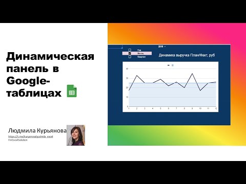 Видео: Динамическая информационная панель в Google-таблицах (Google sheets).