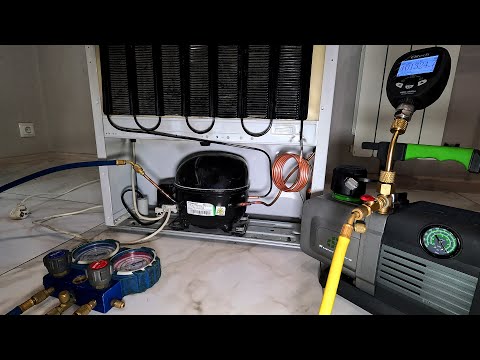Видео: Холодильник Gorenje. Опрессовка, утечка, промывка