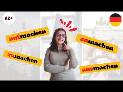 Видео: Доза немски | machen | aufmachen | zumachen | anmachen | ausmachen