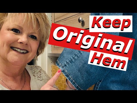 Видео: Подшейте джинсы, сохраняя оригинальный подол.