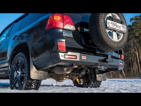 Видео: Новый гибридный силовой бампер РИФ на Toyota LC 200: обзор и пошаговая установка