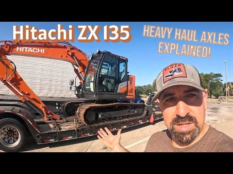 Видео: Hitachi ZX135 от Саванны (штат Джорджия) до Джессапа (штат Мэриленд). Объяснение нагрузки на ось ...