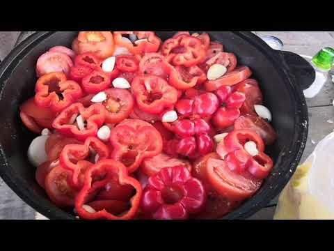 Видео: ХАШЛАМА ИЗ КУРИЦЫ В КАЗАНЕ НА КОСТРЕ