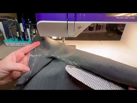 Видео: Обработка застежки брюк в джинсовом стиле. #sewing