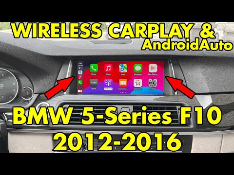 Видео: Беспроводная поддержка CarPlay и AndroidAuto для BMW 5 серии (F10) 2012 2013 2014 2015 2016