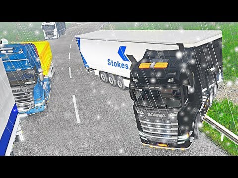 Видео: СОЗДАЛ ОГРОМНУЮ ПРОБКУ НА ДОРОГЕ ДУРАКОВ - EURO TRUCK SIMULATOR 2 MULTIPLAYER