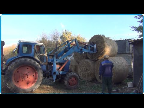 Видео: ХРУСТИТ НО ЕДЕТ СОЛОМА ТОЖЕ НУЖНА ТРАКТОР ОПЯТЬ СЛОМАН, ЖИЗНЬ В КУРСКОЙ ДЕРЕВНЕ