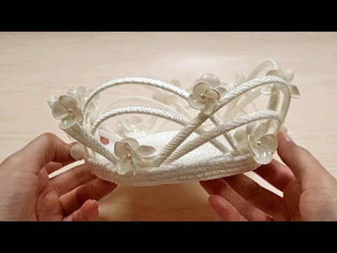 Видео: DIY😍С помощью дешевых материалов я сделала очень красивую вещь для дома. Нежная корзинка из шнура