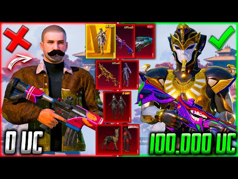 Видео: ПРОКАЧКА на 100.000 UC! ЛУЧШАЯ ПРОКАЧКА АККАУНТА В PUBG MOBILE! ФАРАОН, БУГАТТИ, ШУТ / ПУБГ МОБАЙЛ