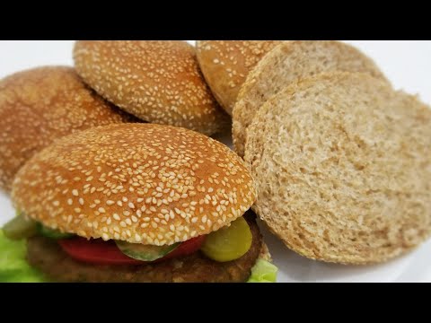 Видео: Цельнозерновые булочки для гамбургера(без белой муки)/Булочки для бургеров