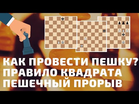 Видео: Урок 2. Как провести пешку? Правило квадрата. Пешечный прорыв. Шахматы для начинающих