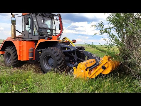 Видео: Трактор Станислав МФ 705 с финским ротоватором Mericrusher : Возвращение залежных земель в оборот