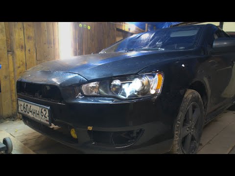 Видео: Готовые комплекты фары с Bi-Led на MITSUBISHI LANCER X