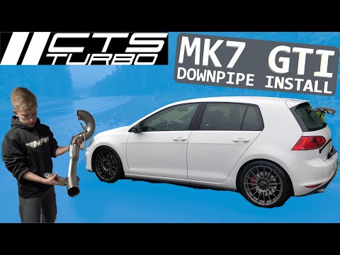 Видео: Установка выхлопной трубы Mk7 GTI *CTS Turbo Catted Downpipe*