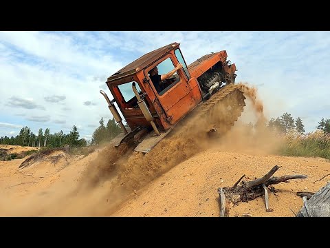 Видео: Самый быстрый гусеничный трактор. ДТ75 на японском V8