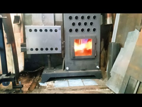 Видео: Энергонезависимая, мультитопливная горелка на древесных отходах.  Щепа березовая.