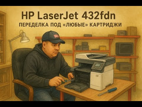 Видео: HP LaserJet 432fdn — ПЕРЕДЕЛКА ПОД ВСЁ! 🔧 (HP 203/205 и Xerox 3325/3315/3320)