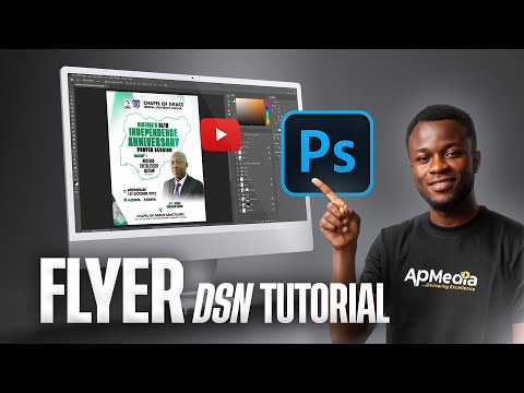 Видео: Урок по Photoshop — дизайн флаера к 65-летию независимости Нигерии (бесплатные файлы включены)