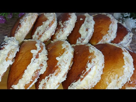 Видео: БУЛОЧКА Лакомка с кремом.Булочкаи мулоимак бо крем барои Ифтор ...