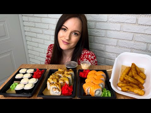 Видео: МУКБАНГ РОЛЛЫ СУШИ ФИЛАДЕЛЬФИЯ КРЕВЕТКИ В ТЕМПУРЕ ЗАПЕЧЁННЫЕ ГОРЯЧИЕ