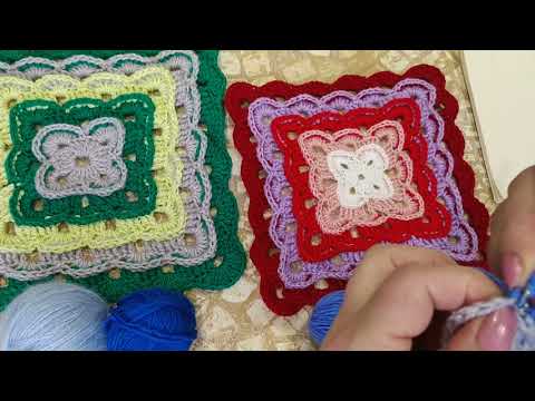 Видео: Красивый узор крючком. Баварский квадрат