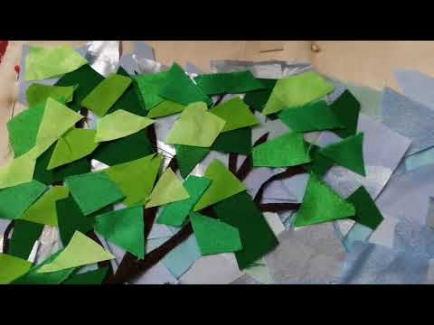 Видео: Букет незабудок в технике пицца.