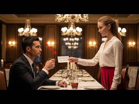 Видео: Официантка передала записку: «Не пей это и уходи СЕЙЧАС»… Он взял её за руку и сказал |
