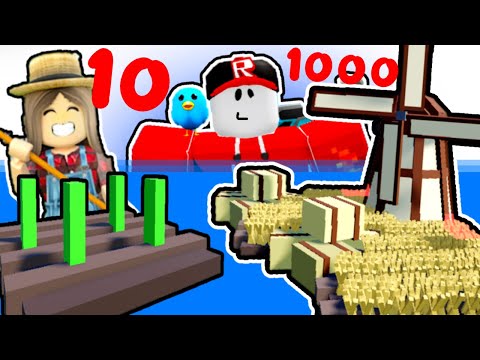 Видео: Постройки из 10 100 1000 Блоков ФЕРМА в Build a Boat Roblox