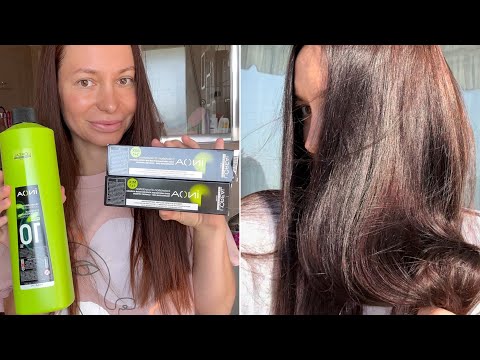 Видео: Окрашивание волос / Теплый каштан 🌰/ Краска Иноа 4,3 Теплый каштан