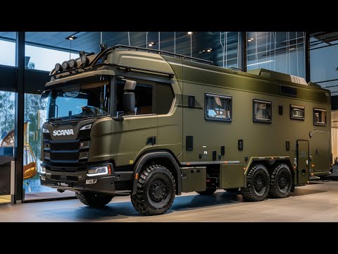 Видео: Scania 6x6 DesertCruiser 2026 года: лучший бронированный дом для бездорожья!