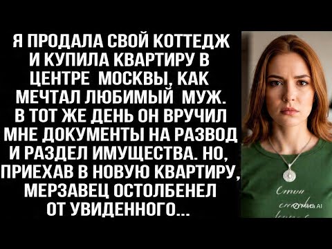 Видео: Когда я купила квартиру в Москве, муж сразу же подал на развод, а приехав по адресу, он остолбенел