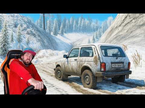Видео: ЕДЕМ НА РЫБАЛКУ НА СЕВЕР - НИВА В ГРЯЗИ - SpinTires + РУЛЬ