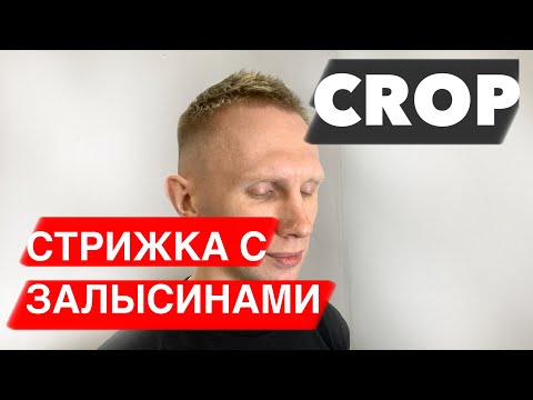 Видео: Мужская стрижка машинкой / Мужская стрижка КРОП (crop) / Как стричь ножницами / Залысины у мужчин