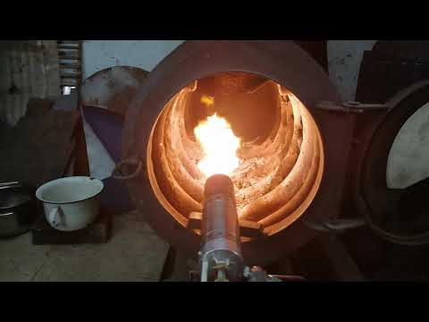 Видео: Горелка на отработке с насосом!