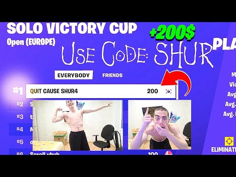 Видео: SHUR4 ЗАНЯЛ ПЕРВОЕ МЕСТО В SOLO CASH CUP FINALS ТУРНИРЕ И ЗАЛУТАЛ 200$ ФОРТНАЙТ. ШУРЧ СОЛО КЭШ КАП