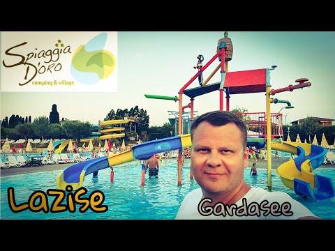 Видео: Spiaggio D`oro. Полный обзор кемпинга. Озеро Гарда. Лацызе.