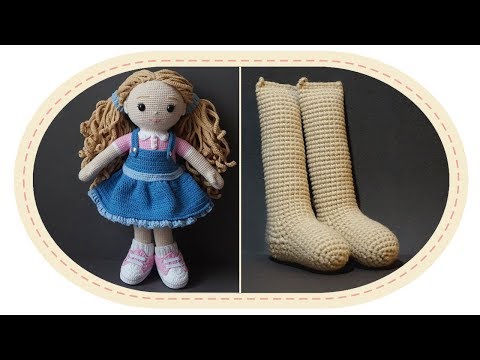 Видео: Вязаная кукла крючком Розали, часть 1 (ноги). Crochet doll Rosalie, part 1 (legs).