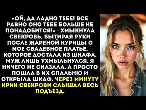 Видео: «Подумаешь, пятно! Все равно в шкафу пылится!» — свекровь вытирала жирные руки о мое платье.