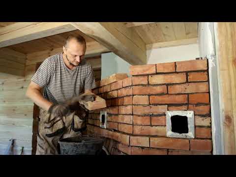 Видео: Самая большая печь готова! 50 часов тепла после одного часа сжигания дров! Часть 13