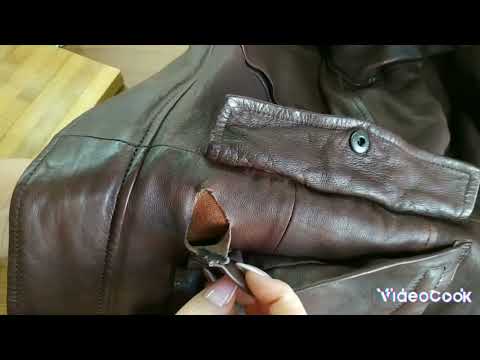 Видео: Как устранить разрыв на кожаной куртке.Как заклеить порванную кожу.Разрыв кожи на куртке.