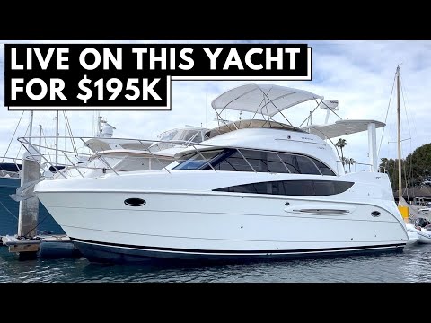 Видео: ТУР НА МОТОРНОЙ ЯХТЕ MERIDIAN 368 AFT CABIN 2006 ГОДА 195 000 ДОЛЛАРОВ США / Доступная моторная лодк