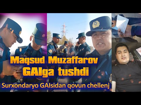 Видео: Мақсуд Музаффаров ГАИга тушди. ҚОВУН ЧЕЛЛЕНДЖ
