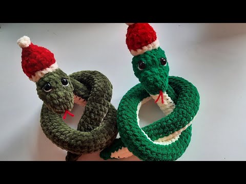 Видео: Змея крючком 🐍 Символ 2025 года#амигуруми #змея #crochet