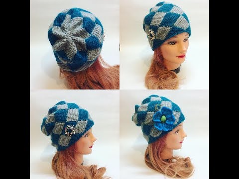 Видео: Шапка энтерлак крючком .crochet cap