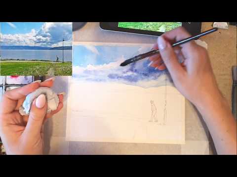 Видео: Урок по акварели. Весенний пейзаж