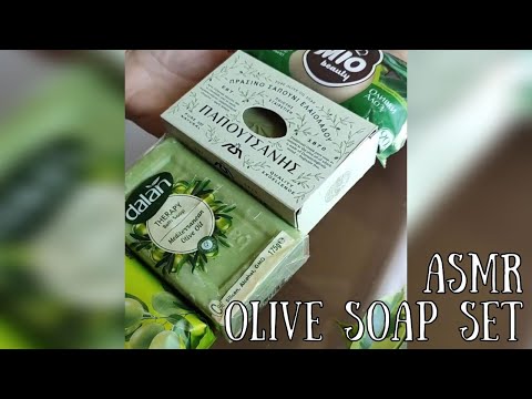 Видео: OLIVE 🍃SOAP SET ASMR | Мега крутий оливковій сет🫧