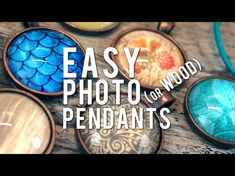 Видео: Изготовление стеклянных фотокулонов — простое руководство по изготовлению ожерелья-кабошона