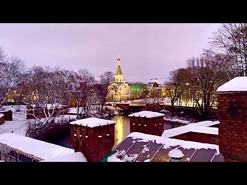 Видео: Калининград 2025. Нашли бесплатную смотровую площадку в центре города. Выпал снег.